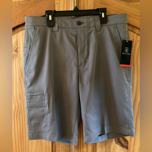 PGA Tour Other - Men’s PGA Tour gray flat front chino cargo Bermuda shorts size 32 - NWT